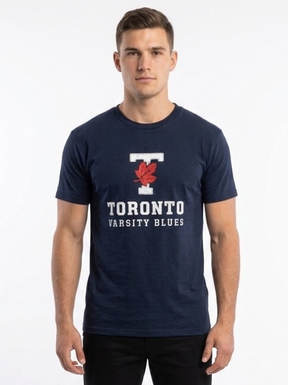 University Toronto Varsity Blues Athletic Tee T-Shirt Blue Red Men Medium